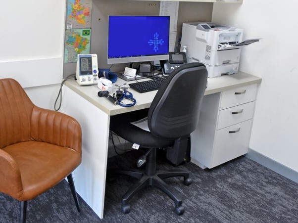 Private consulting room at Turbot Street Medical Centre